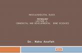 MUSCULOSKELETAL BLOCK PATHOLOGY LECTURE 2: MUSCULOSKELETAL BLOCK PATHOLOGY LECTURE 2: CONGENITAL AND DEVELOPMENTAL BONE DISEASES Dr. Maha Arafah 2014.