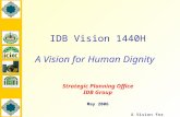 A Vision for Human Dignity IDB Vision 1440H A Vision for Human Dignity Strategic Planning Office IDB Group May 2006.