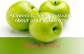 Answers to Your Questions About Green Cleaning What & Why.