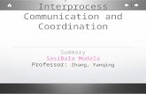 Chapter 4 Interprocess Communication and Coordination Summary SasiBala Modala Professor: Zhang, Yanqing.