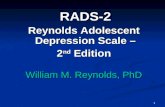 1 RADS-2 RADS-2 Reynolds Adolescent Depression Scale – 2 nd Edition William M. Reynolds, PhD.