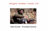 Reigate Grammar School CCF Section Formations. Key To Diagrams.