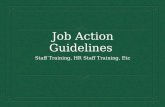 Job Action Guidelines Staff Training, HR Staff Training, Etc