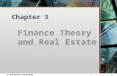 Chapter 3 Finance Theory and Real Estate © OnCourse Learning.