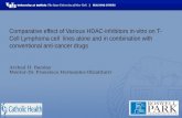 Comparative effect of Various HDAC-inhibitors in-vitro on T- Cell Lymphoma cell lines alone and in combination with conventional anti-cancer drugs Arshad.