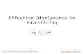 Effective Disclosures in Advertising May 22, 2001.