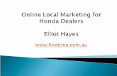 Across Australia the following phrase is entered into Google 12,100 times  honda dealer.