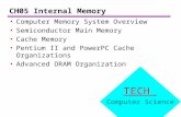 CH05 Internal Memory Computer Memory System Overview Semiconductor Main Memory Cache Memory Pentium II and PowerPC Cache Organizations Advanced DRAM Organization.
