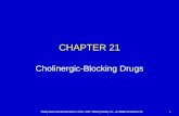 CHAPTER 21 Cholinergic-Blocking Drugs Mosby items and derived items © 2011, 2007, 2004 by Mosby, Inc., an affiliate of Elsevier Inc