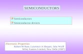 SEMICONDUCTORS  Semiconductors  Semiconductor devices Electronic Properties Robert M Rose, Lawrence A Shepart, John Wulff Wiley Eastern Limited, New.
