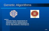 1 / 76 Genetic Algorithms Authors: Aleksandra Popovic, apopovic@yubc.net Aleksandra Jankovic, sun2001@eunet.yu Prof. Dr. Dusan Tosic, dtosic@matf.bg.ac.yu.