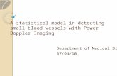 A statistical model in detecting small blood vessels with Power Doppler Imaging Department of Medical Biophysics 07/04/10.