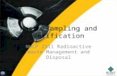 Waste sampling and verification NUCP 2311 Radioactive Waste Management and Disposal