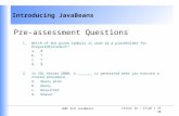 Introducing JavaBeans Lesson 2A / Slide 1 of 30 JDBC and JavaBeans Pre-assessment Questions 1.Which of the given symbols is used as a placeholder for PreparedStatement.