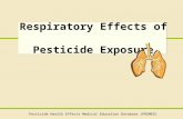 Respiratory Effects of Pesticide Exposure Pesticide Health Effects Medical Education Database (PHEMED)
