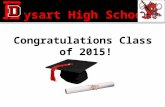 Congratulations Class of 2015!.  Pass all of your current classes.  Pass all 22 required credits.  Avoid potential loss of credit due to attendance.