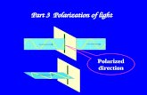 Polarized direction Part 3 Polarization of light.