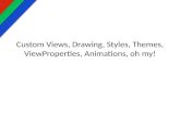 Custom Views, Drawing, Styles, Themes, ViewProperties, Animations, oh my!