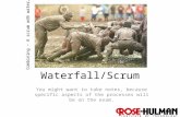 1 Waterfall/Scrum You might want to take notes, because specific aspects of the processes will be on the exam. Combining – A scrum with water…