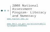 2008 National Assessment Program- Literacy and Numeracy   Andrews.