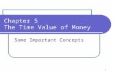 1 Chapter 5 The Time Value of Money Some Important Concepts.