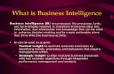 What is Business Intelligence Business Intelligence (BI) encompasses the processes, tools, and technologies required to transform enterprise data into.