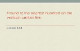 Round to the nearest hundred on the vertical number line Lesson 2.14.