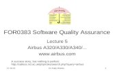 17.8.2015Dr Andy Brooks1 Lecture 5 Airbus A320/A330/A340/...  FOR0383 Software Quality Assurance A success story, but nothing is perfect: