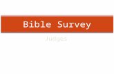 Judges Bible Survey. Bible Survey Judges Title 1. Hebrew – ~yji_p.vo 2. Greek – kritai, 3. Latin – Liber Iudicum.