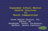 Expanded School Mental Health Services In Rural Communities Youth Health Service, Inc. Elkins, WV (Randolph, Tucker, Pocahontas, Barbour, Upshur Counties)