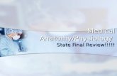 Medical Anatomy/Physiology State Final Review!!!!!