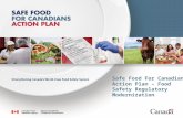Safe Food For Canadian Action Plan – Food Safety Regulatory Modernization.