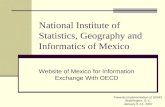 National Institute of Statistics, Geography and Informatics of Mexico Website of Mexico for Information Exchange With OECD Towards Implementation of SDMX.