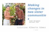 Making changes in two sister communities Cristino Alberto Gómez Green Quisqueya National Plan © 2010.