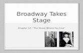 Broadway Takes Stage Chapter 12: “The Street Where You Live”