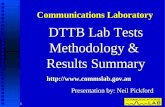 1 DTTB Lab Tests Methodology & Results Summary Presentation by: Neil Pickford Communications Laboratory .