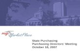 State Purchasing Purchasing Directors’ Meeting October 18, 2007.