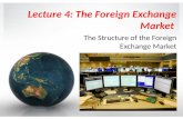 Lecture 4: The Foreign Exchange Market The Structure of the Foreign Exchange Market.