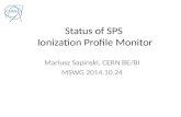 Status of SPS Ionization Profile Monitor Mariusz Sapinski, CERN BE/BI MSWG 2014.10.24.