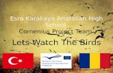 Esra Karakaya Anatolian High School Comenius Project Team Lets Watch The Birds