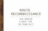 ROUTE RECONNAISSANCE SSG WHELER 1/383 RD TSB EN TEAM OC/T.