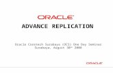 ADVANCE REPLICATION Oracle Coretech Surabaya (OCS) One Day Seminar Surabaya, August 30 th 2008.