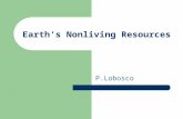 Earth’s Nonliving Resources P.Lobosco. Land and Soil Resources More than 6 billion people now inhabit the Earth. Materials removed from the Earth and.