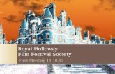 Royal Holloway Film Festival Society First Meeting 11.10.12.