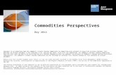Commodities Perspectives May 2012 PURSUANT TO AN EXEMPTION FROM THE COMMODITY FUTURES TRADING COMMISSION IN CONNECTION WITH ACCOUNTS OF QUALIFIED ELIGIBLE.