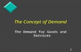 1 The Concept of Demand The Demand for Goods and Services.