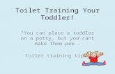 Toilet Training Your Toddler! “You can place a toddler on a potty, but you cant make them pee”. Toilet training tips.