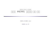 마이크로 웨이프 텀 프로젝트 기존의 MEMS 스위치의 특성 분석 2001-21582 최병두 2004. 6. 21.