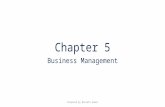 Chapter 5 Business Management Prepared By Mostafa Kamel.