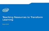 Teaching Resources to Transform Learning March 2015.